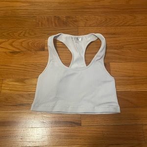 White forever 22 ribbed sports bra